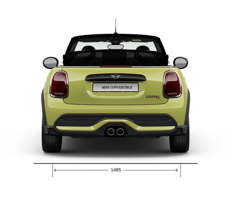 MINI Cabrio – pozadi - dimenzije